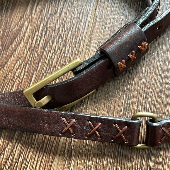 JOHN FARAH DOUBLE ROLL BUCKLE LEATHER BELT S main image 5